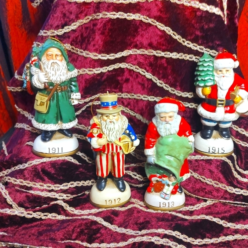 Vintage Memories of Santa Ornaments! Four.in this group: 1911, 1912, 191…